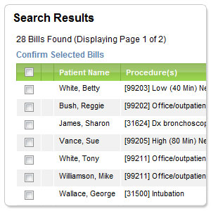 Web Charge List